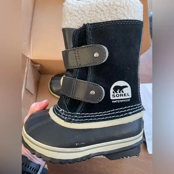 Sorel Kids Black Waterproof Boots