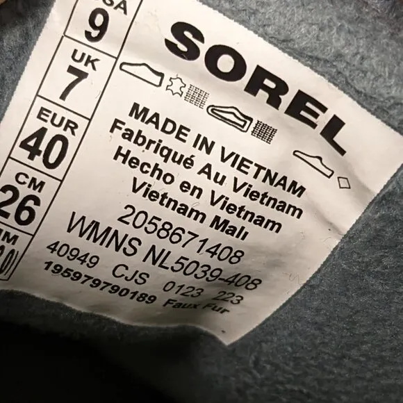 Sorel Kinetic Impact Caribou Waterproof Boots, Blue/Grey, Women's 9