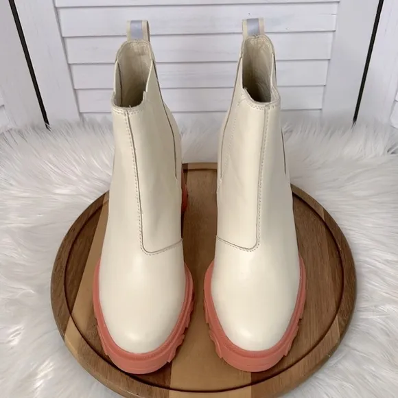 SOREL l Brex Lug Sole Chelsea Chunky Platform Boots Natural Parodox Pink Sz. 9