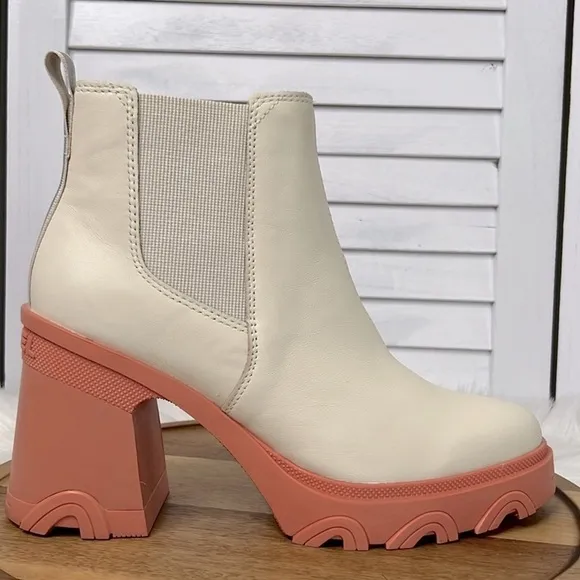 SOREL l Brex Lug Sole Chelsea Chunky Platform Boots Natural Parodox Pink Sz. 9