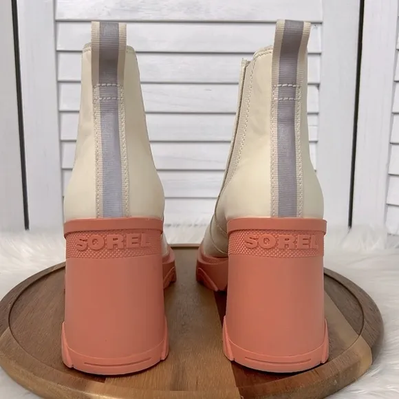 SOREL l Brex Lug Sole Chelsea Chunky Platform Boots Natural Parodox Pink Sz. 9