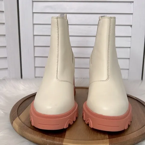 SOREL l Brex Lug Sole Chelsea Chunky Platform Boots Natural Parodox Pink Sz. 9