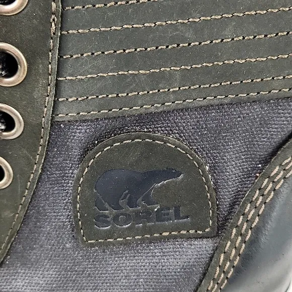 Sorel Lexie Wedge Leather Waterproof Canvas Winter Boots NL3046-010
