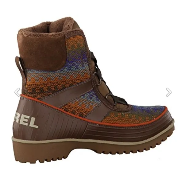 Sorel Outdoor Boots Tivoli II Aztec Boho Blanket Leather Upper W-Sz 9M Worn Once