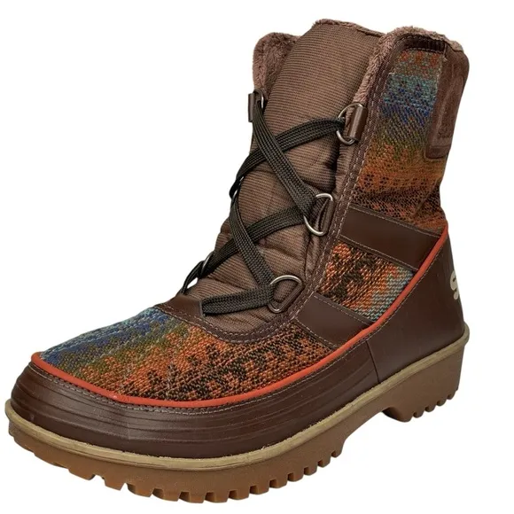 Sorel Outdoor Boots Tivoli II Aztec Boho Blanket Leather Upper W-Sz 9M Worn Once
