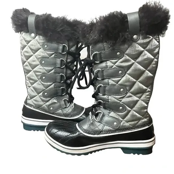 Sorel Tofino Organza Quarry Cloudburst Waterproof Winter Snow Boots Women Size 7