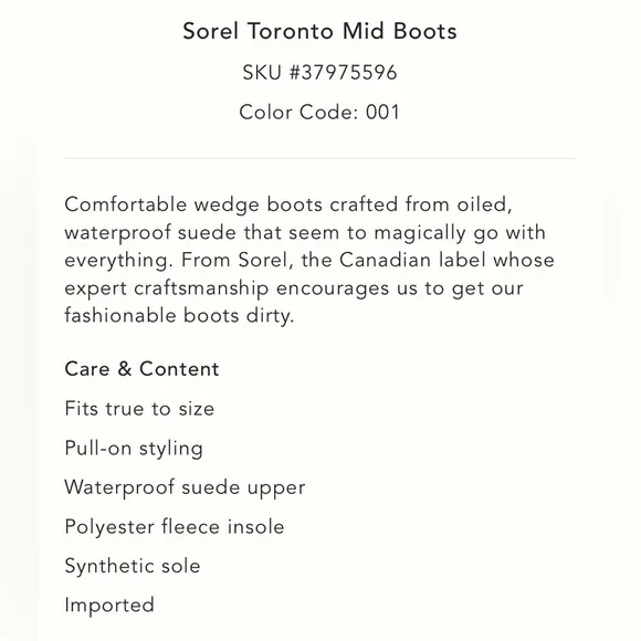 Sorel Toronto Mid Waterproof Suede Wedge Boots
