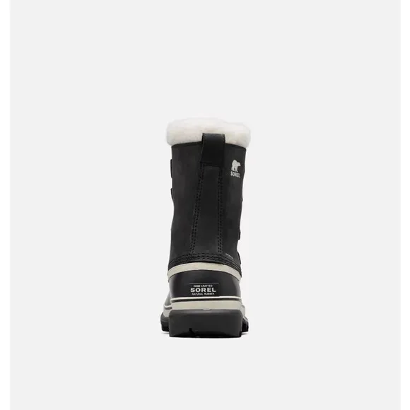 SOREL Women's Caribou WP Waterproof Leather Black Stone Size 10