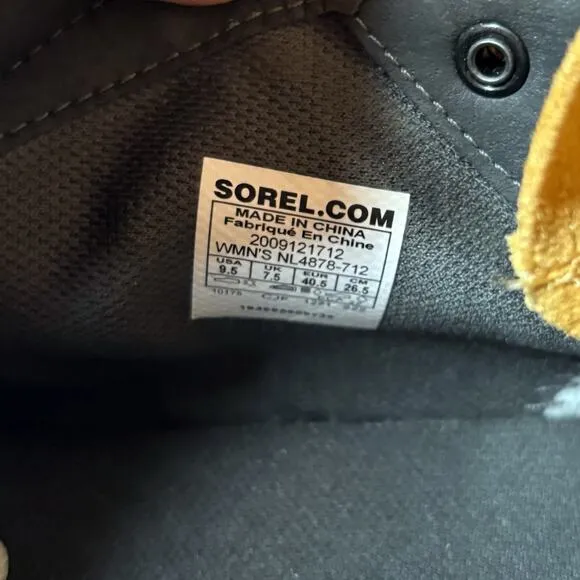 Sorel Women's Hi-Line Hiker Waterproof Suede Combat Ankle Boots Geo Size 9.5