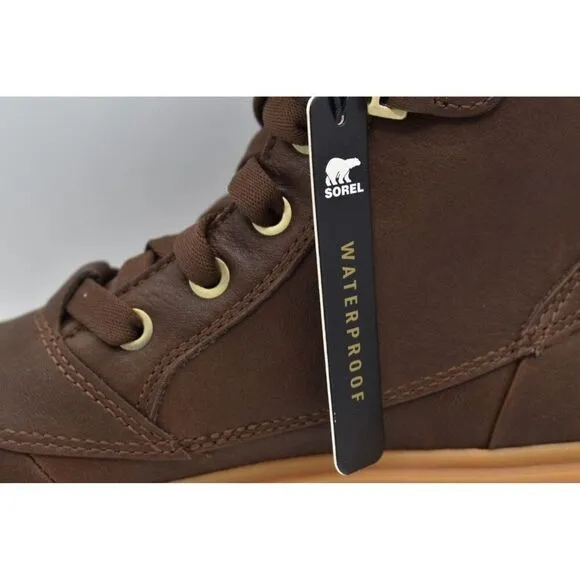 Sorel Womens Size 10 Caribou X Leather Tobacco Gum Waterproof Lace Up Boots