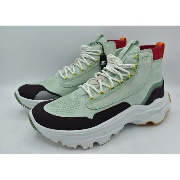 Sorel Womens 9.5 Kinetic Breakthru Venture Mid Cinder Waterproof Sneaker Boots