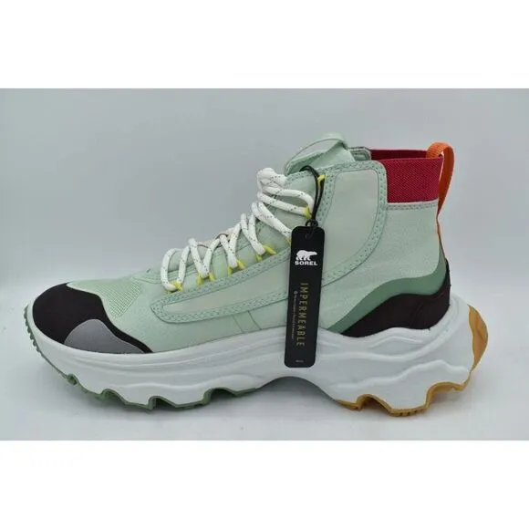 Sorel Womens 9.5 Kinetic Breakthru Venture Mid Cinder Waterproof Sneaker Boots