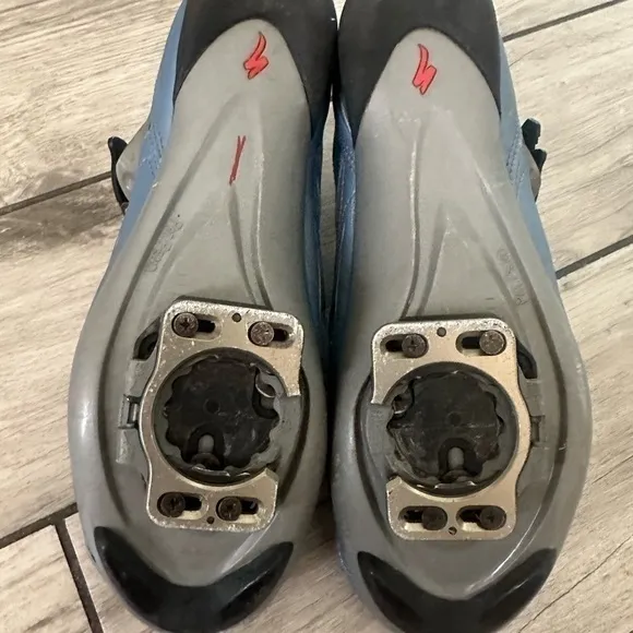 Specialized BG Blue Leather Cycling Carbon 2 Bolt Shoes 41 men’s 9.5