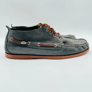 Sperry Shoes Mens 11 Gray Suede High Top Boat Deck Top Sider Casual Moccasin NEW