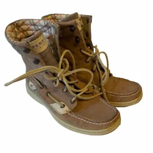 Sperry Top-Sider high top boat shoes tan size 8