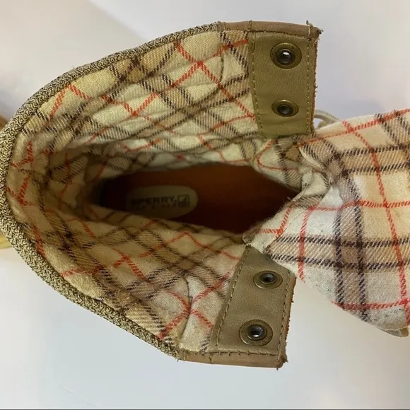 Sperry Top-Sider high top boat shoes tan size 8