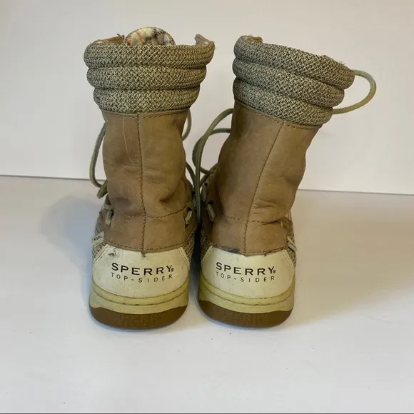 Sperry Top-Sider high top boat shoes tan size 8