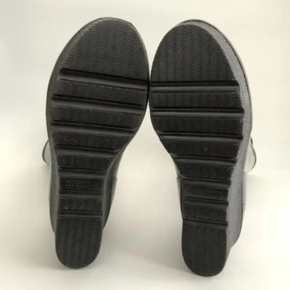 Sperry Top-sider Rain Boots Women Size 10M Waterproof Tall Wedge Rubber Outdoor