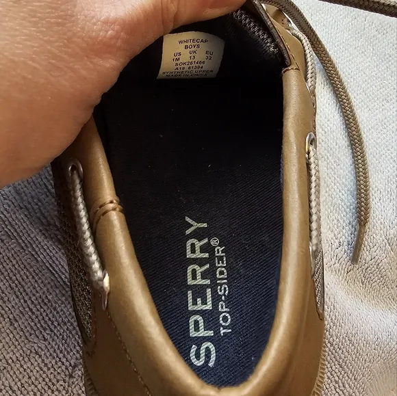 Sperry Topsider Whitecap Boat Shoes Deck Shoes Tan Brown Boy's/Kid's Size 1 NEW