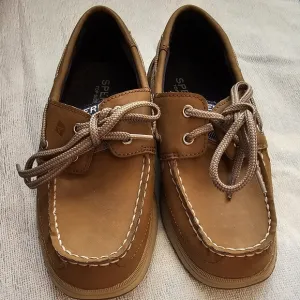 Sperry Topsider Whitecap Boat Shoes Deck Shoes Tan Brown Boy's/Kid's Size 1 NEW