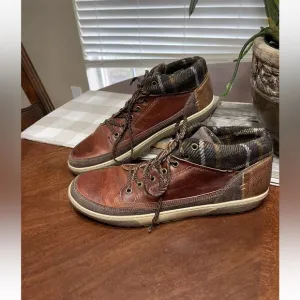 Steve Madden Peerow chukka Leather Lace Up High Top Sneaker Boots Shoes