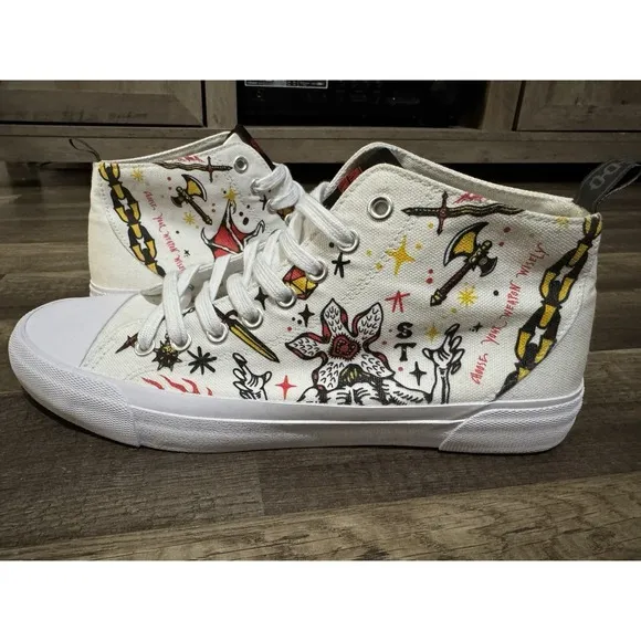 Stranger Things Hellfire Club Akedo High Top Shoes Sneakers Size US 8 Mens Used