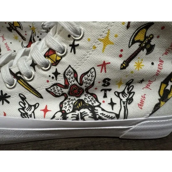 Stranger Things Hellfire Club Akedo High Top Shoes Sneakers Size US 8 Mens Used