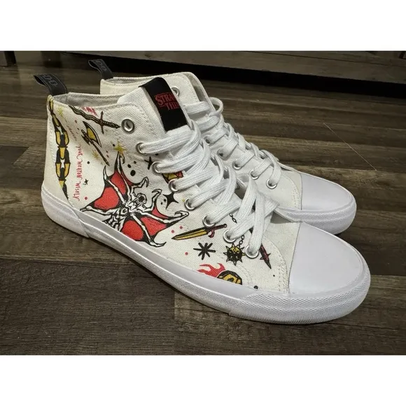 Stranger Things Hellfire Club Akedo High Top Shoes Sneakers Size US 8 Mens Used