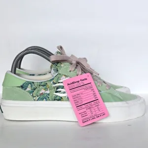 Straye Logan Tallywood Floral Teal Skate Shoes women 8 men 6.5