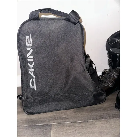 Strolz Ski Boots Black Men's Size 7-Made in Austria With Dakine Bag