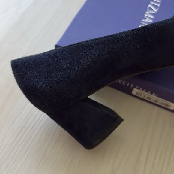 Stuart Weitzman Marymid blue suede heels 6.5 great condition!