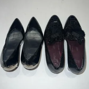 Stuart Weitzman set of 2 almond toe high heels and oxford kitten heels
