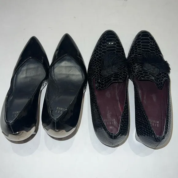 Stuart Weitzman set of 2 almond toe high heels and oxford kitten heels