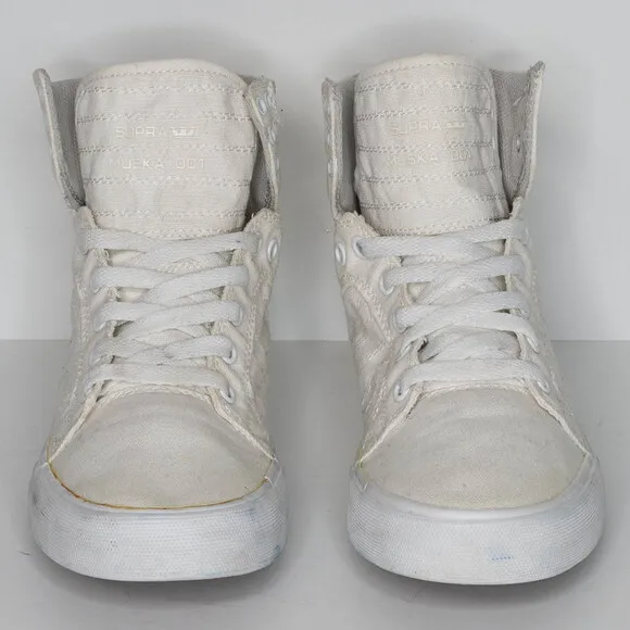 SUPRA Men's Sneakers Skytop Muska 001 High Top Canvas Skater Street White 7 AR