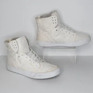 SUPRA Men's Sneakers Skytop Muska 001 High Top Canvas Skater Street White 7 AR
