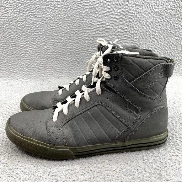 Supra Muska 001 Shoe Men's 9 Gray Sky Top High‎ Skater Workwear Utility Sneaker