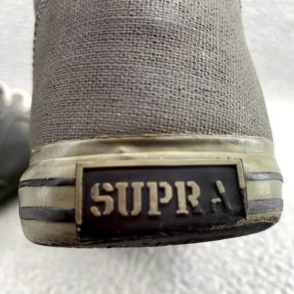 Supra Muska 001 Shoe Men's 9 Gray Sky Top High‎ Skater Workwear Utility Sneaker