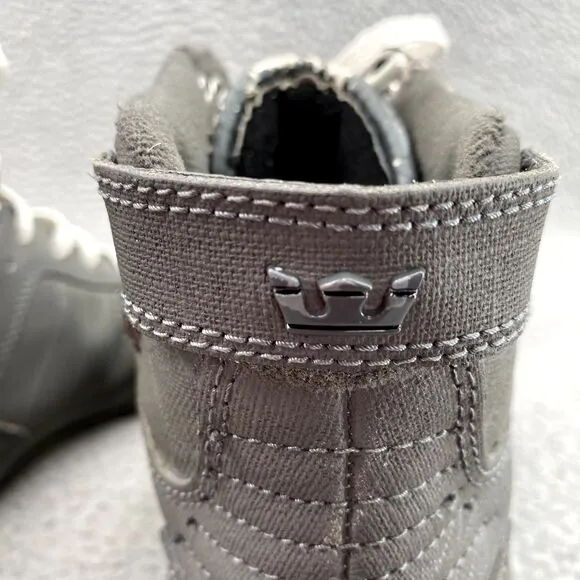 Supra Muska 001 Shoe Men's 9 Gray Sky Top High‎ Skater Workwear Utility Sneaker