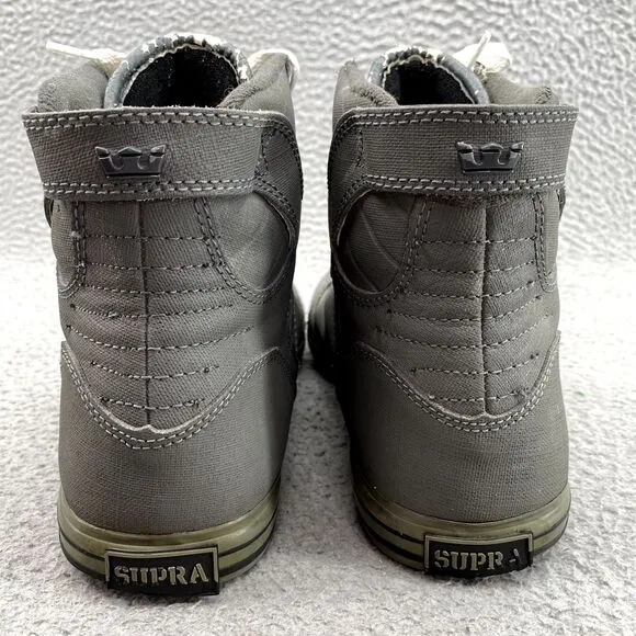Supra Muska 001 Shoe Men's 9 Gray Sky Top High‎ Skater Workwear Utility Sneaker