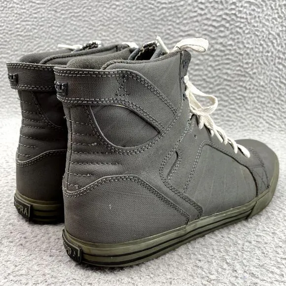 Supra Muska 001 Shoe Men's 9 Gray Sky Top High‎ Skater Workwear Utility Sneaker