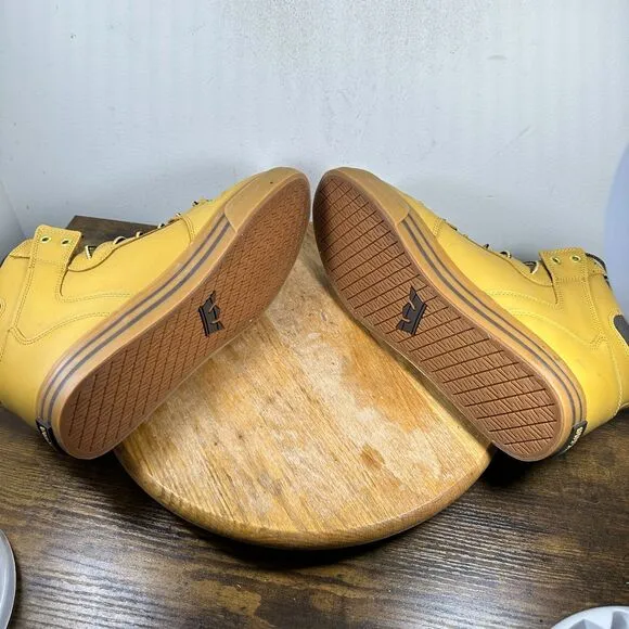 Supra Vaider Amber Gold Gum 2025 Shoe High Top Skate Shoes Men's Size 13