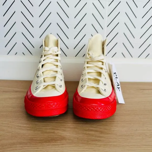 ❤️Sz 9 Converse Chuck All Star 70 High Comme des Garcons PLAY Mens Shoes A01794C