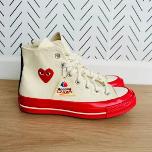 ❤️Sz 9 Converse Chuck All Star 70 High Comme des Garcons PLAY Mens Shoes A01794C