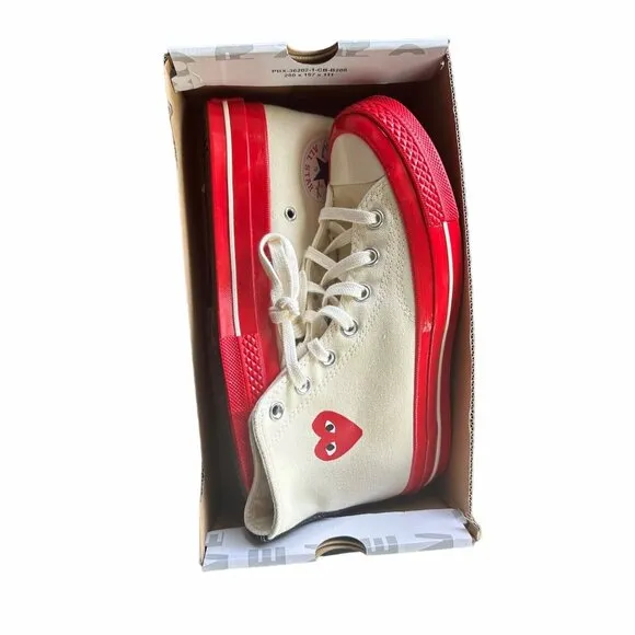 ❤️Sz 9 Converse Chuck All Star 70 High Comme des Garcons PLAY Mens Shoes A01794C