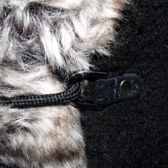 Talbots Tish Faux-Fur Ankle Boots in Black