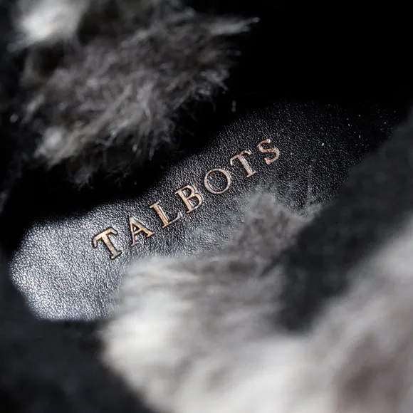 Talbots Tish Faux-Fur Ankle Boots in Black