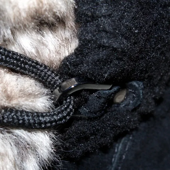 Talbots Tish Faux-Fur Ankle Boots in Black