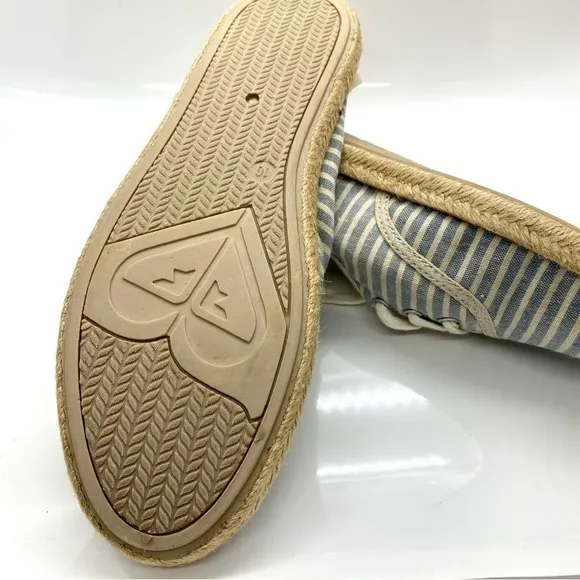 TAN and Blue Striped Nautical Lace Up Shoes Sneakers