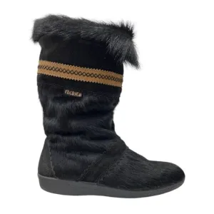 Tecnica Apres Winter Ski Boots Black Pony Hair &amp; Goat Fur Shearling Lining