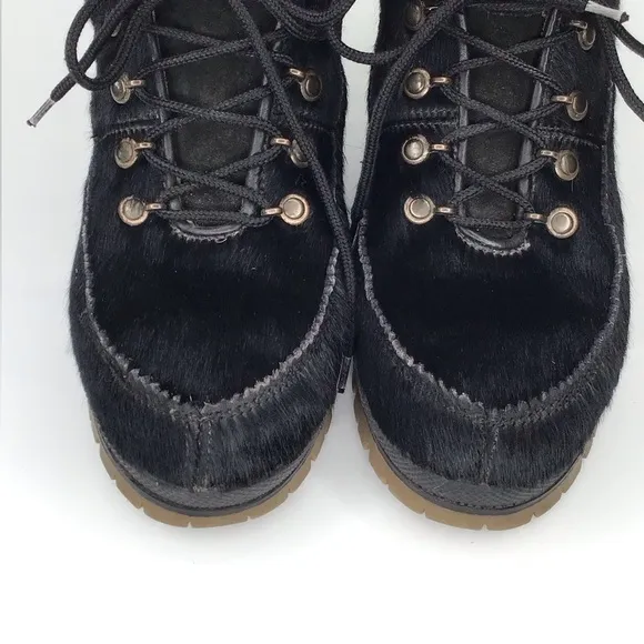 Tecnica Black Calf Hair Apres Ski Boots.